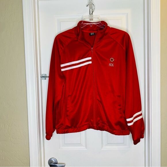 Bdg Elle Zip-front Jacket In Red Size Extra Large - Picture 3 of 12